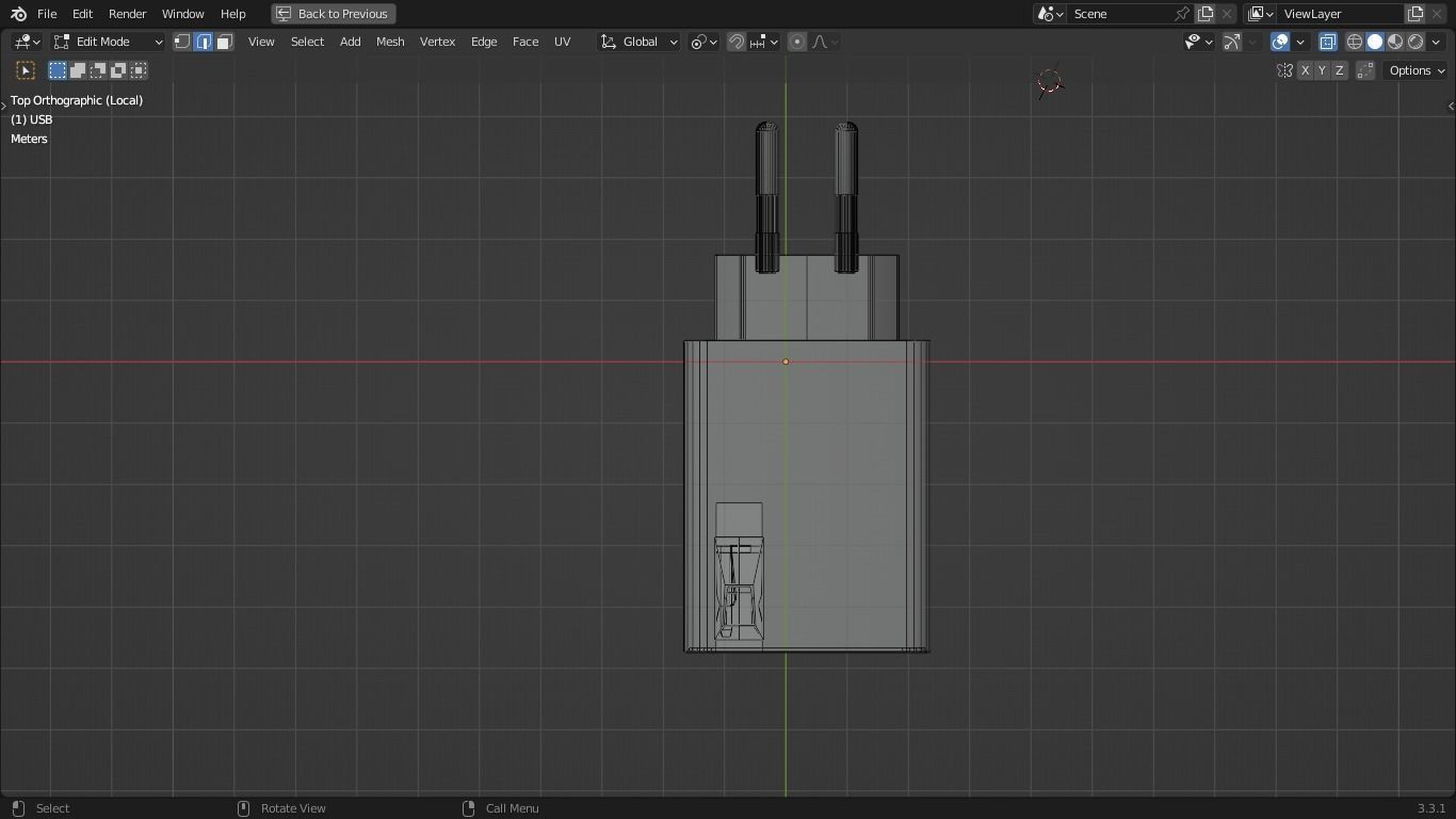 charger usb Low-poly 3D model_12