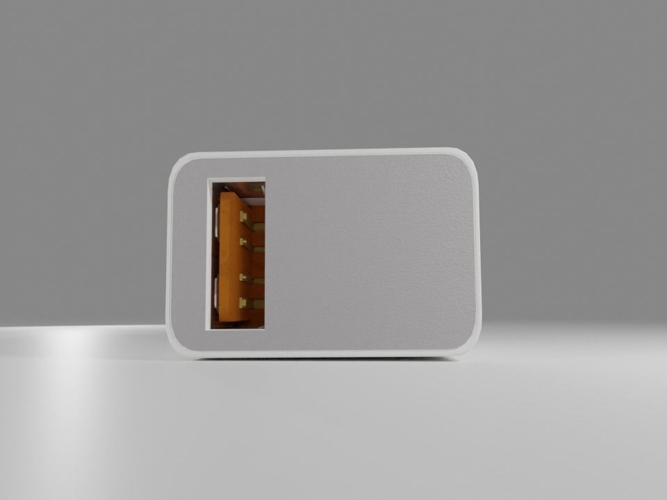 charger usb Low-poly 3D model_3