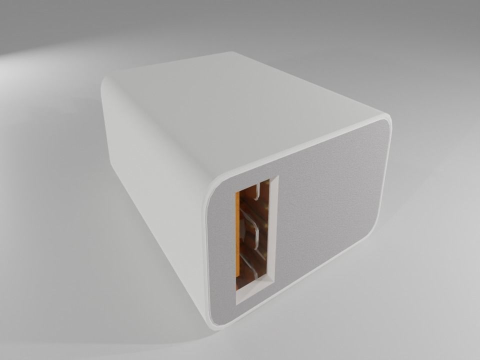charger usb Low-poly 3D model_1