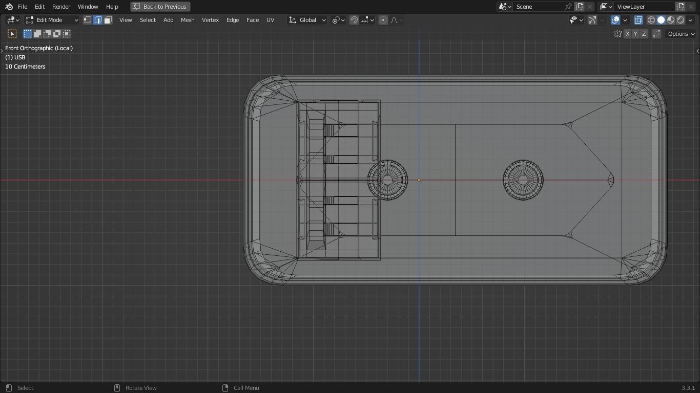 charger usb Low-poly 3D model_10