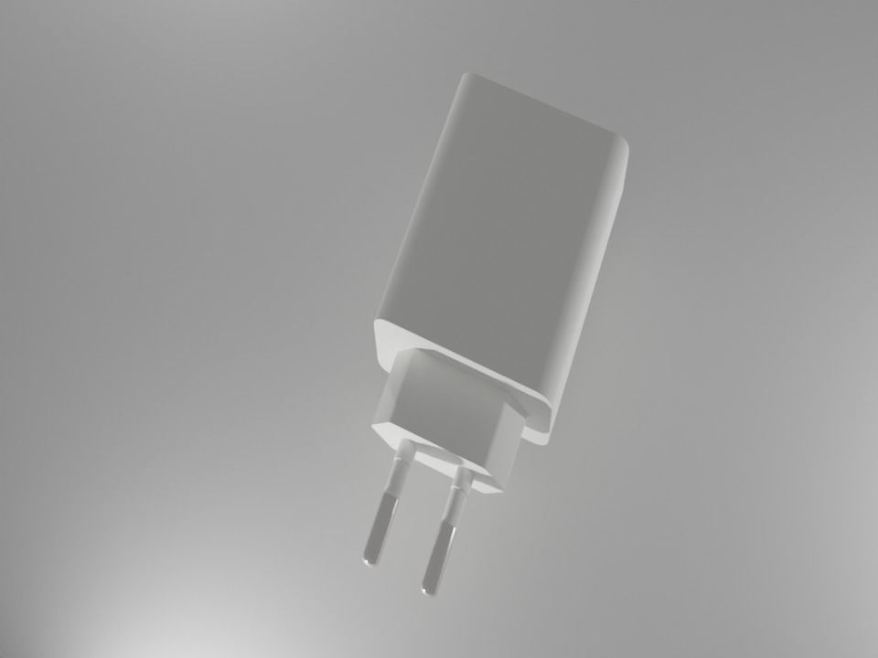 charger usb Low-poly 3D model_5