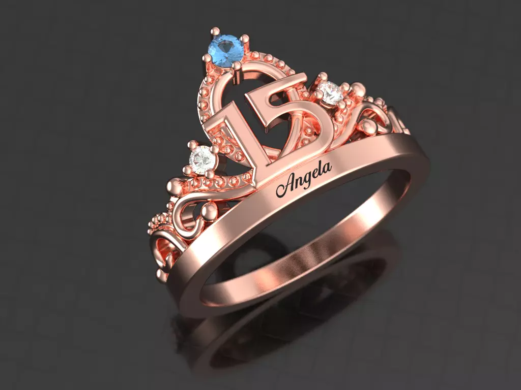 Ring for 15 year 3D print model
