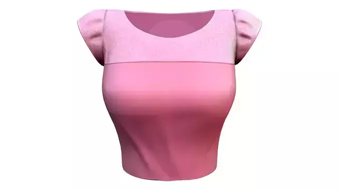 Pink Barbie Short Sleeves Top With Scattered Gems Effect