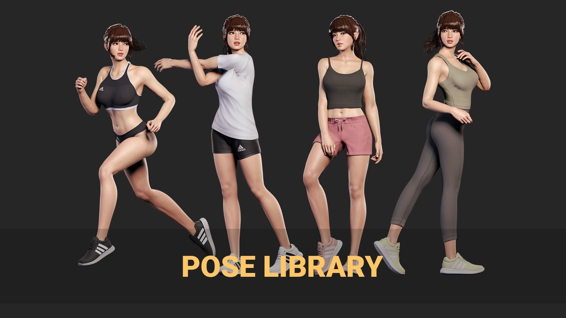 JOY - Rigged Sportswear Collection 3D model_2