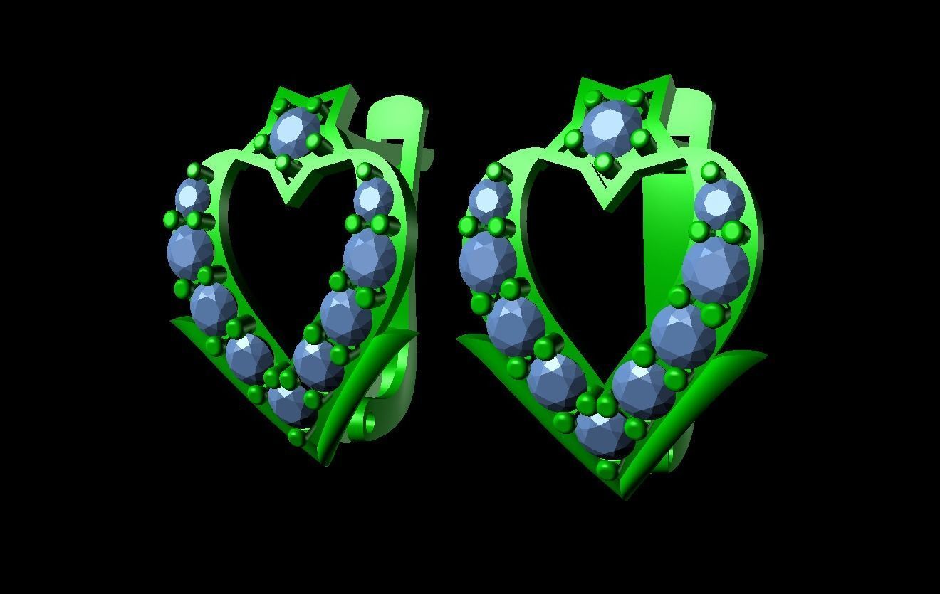 Women Earrings jcd Jewelcad Detail Bulk Collection 3dm Earring 3D print model_1