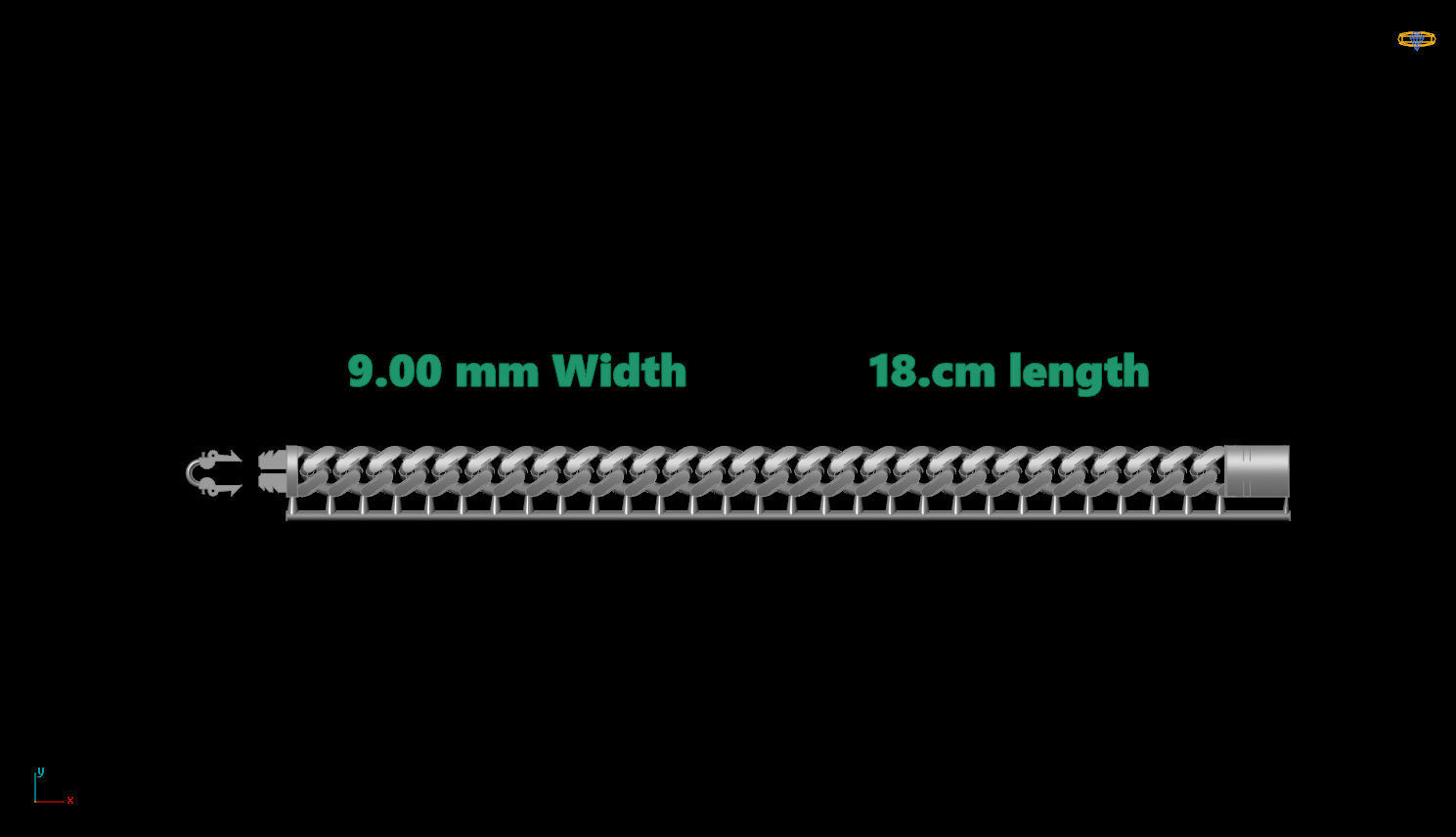 Chain Bracelet 3D print model_1