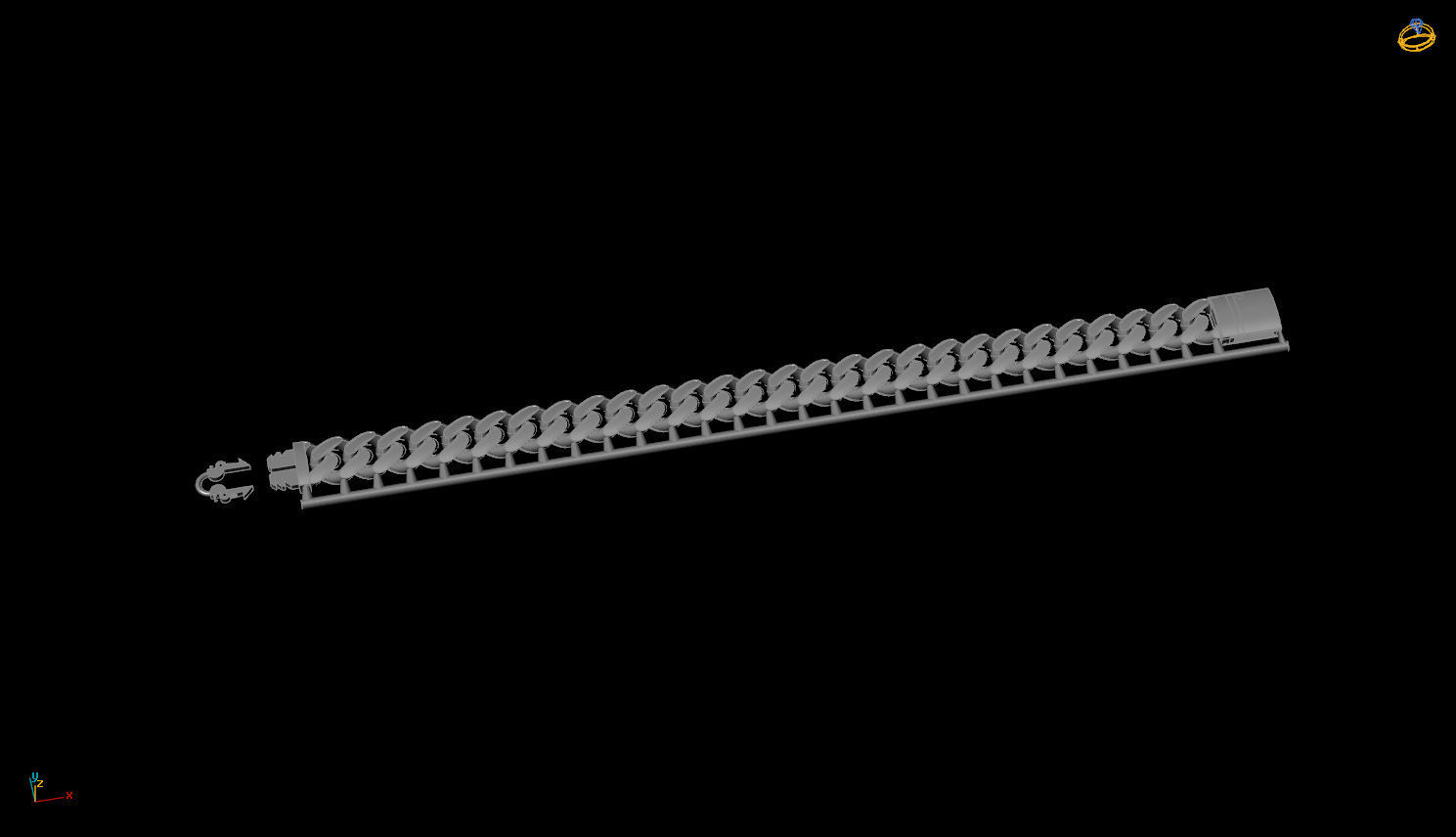 Chain Bracelet 3D print model_4