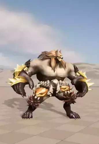 Tiger monster Low-poly 3D model Low-poly 3D model Tiger monster Low-poly 3D model Low-poly 3D model