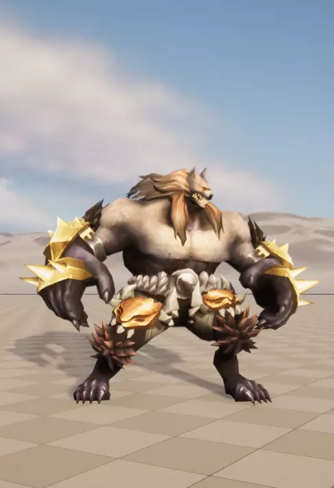 Tiger monster Low-poly 3D model Low-poly 3D model_0