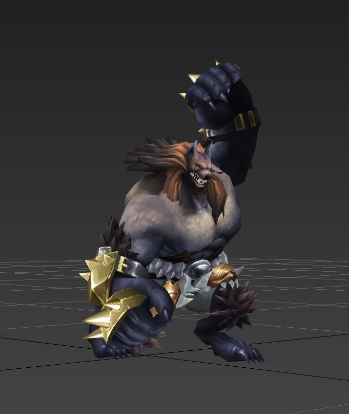 Tiger monster Low-poly 3D model Low-poly 3D model_3