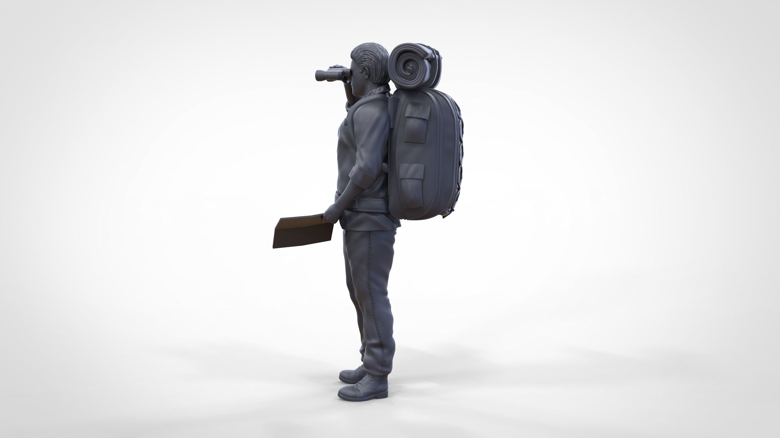 N4 Hiker with binoculars and backpack 3D print model_27