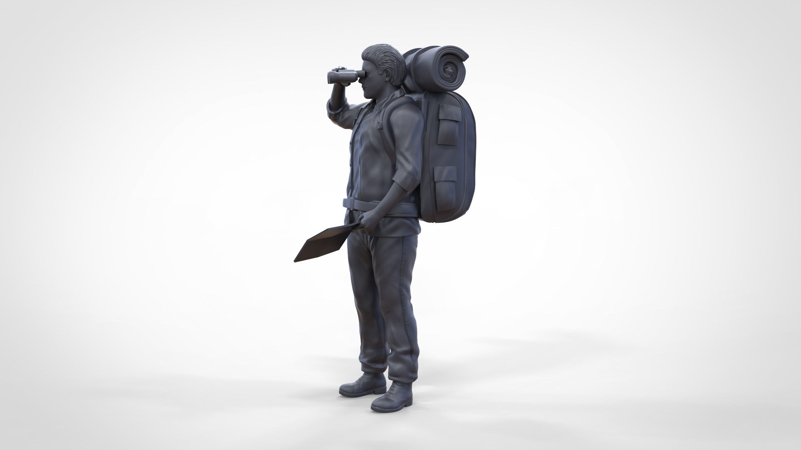 N4 Hiker with binoculars and backpack 3D print model_26
