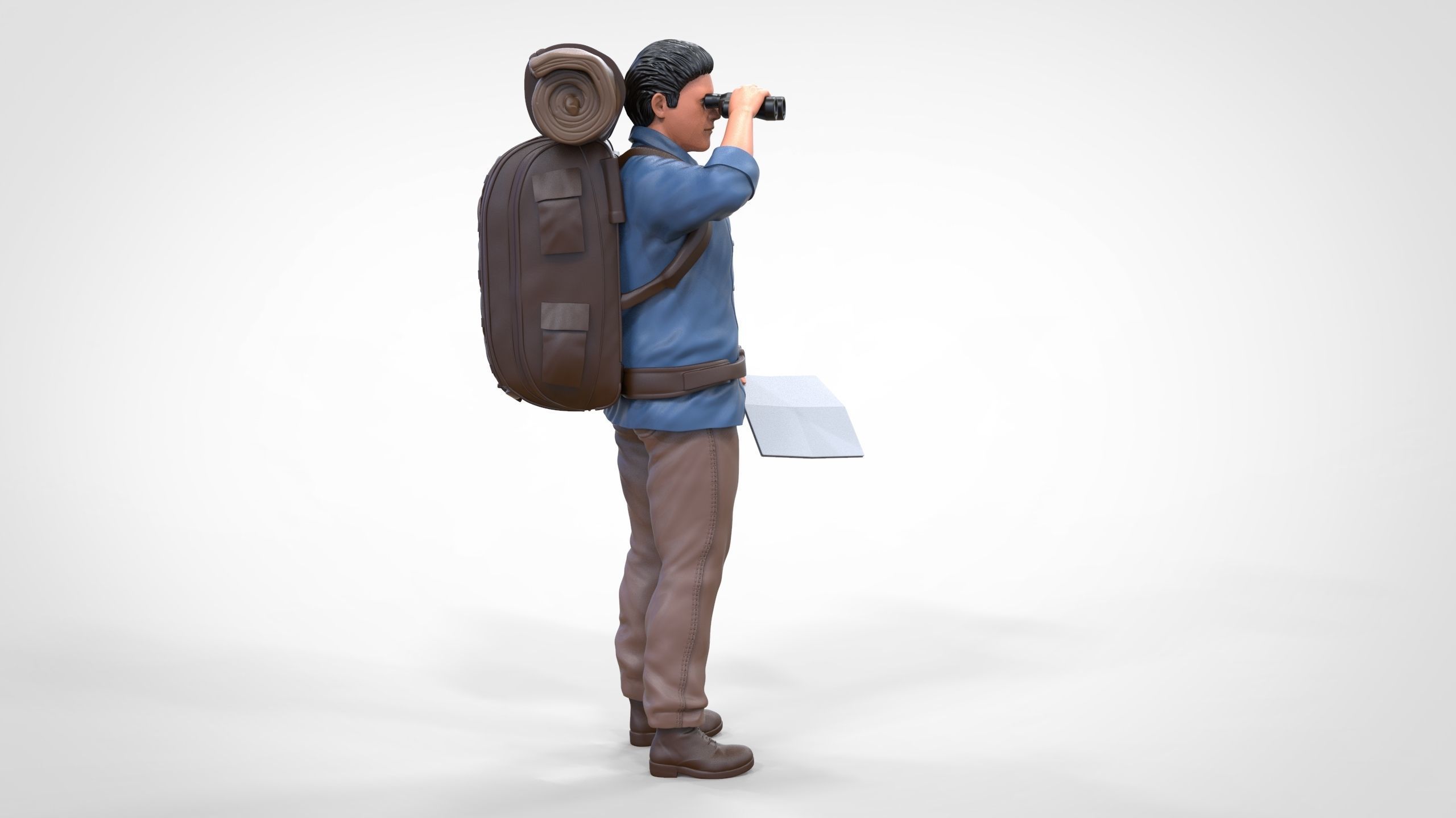 N4 Hiker with binoculars and backpack 3D print model_39