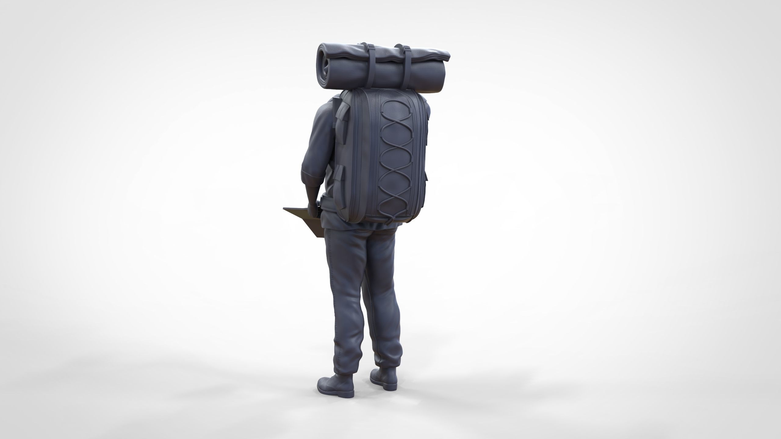 N4 Hiker with binoculars and backpack 3D print model_29