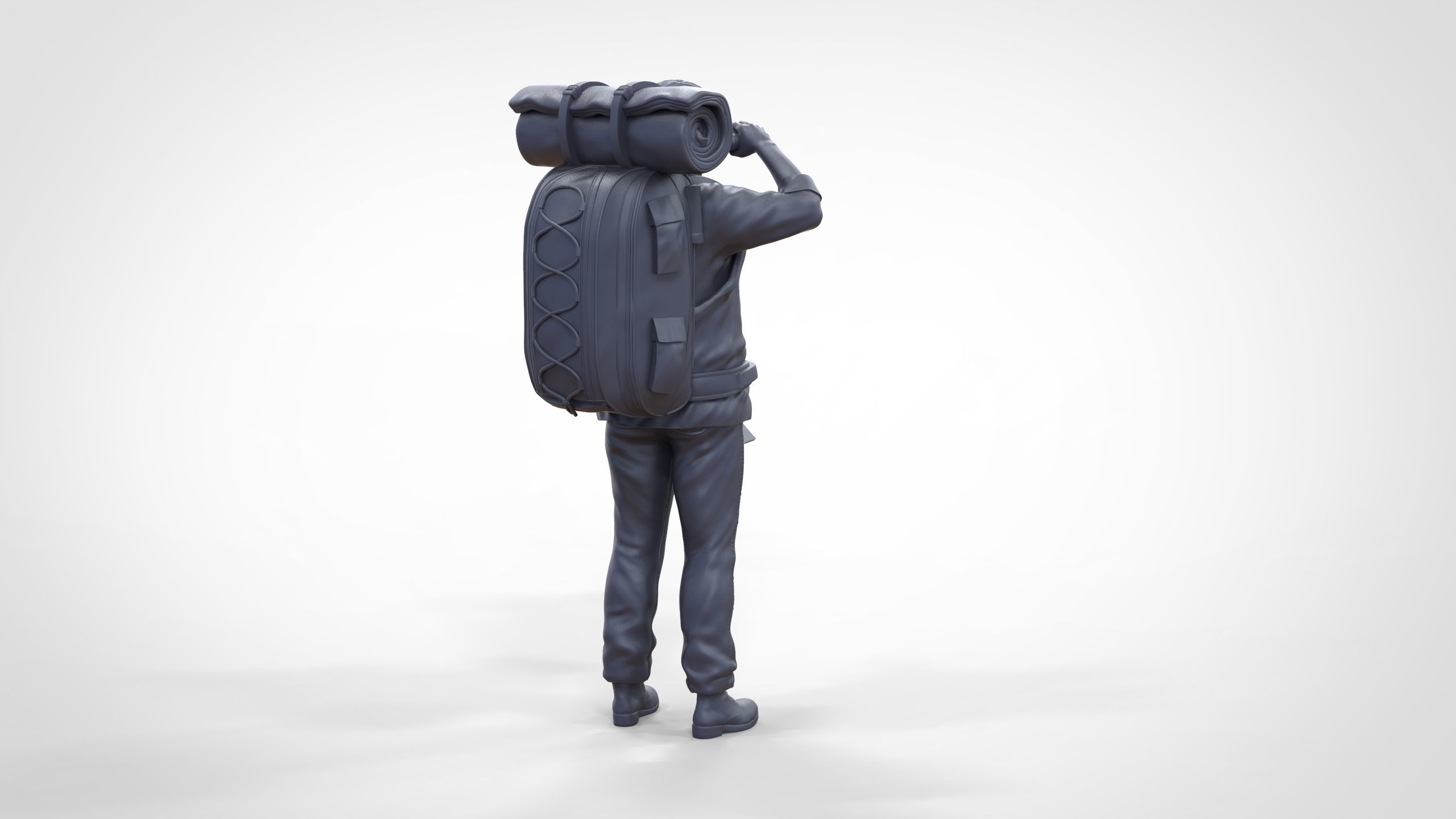 N4 Hiker with binoculars and backpack 3D print model_31