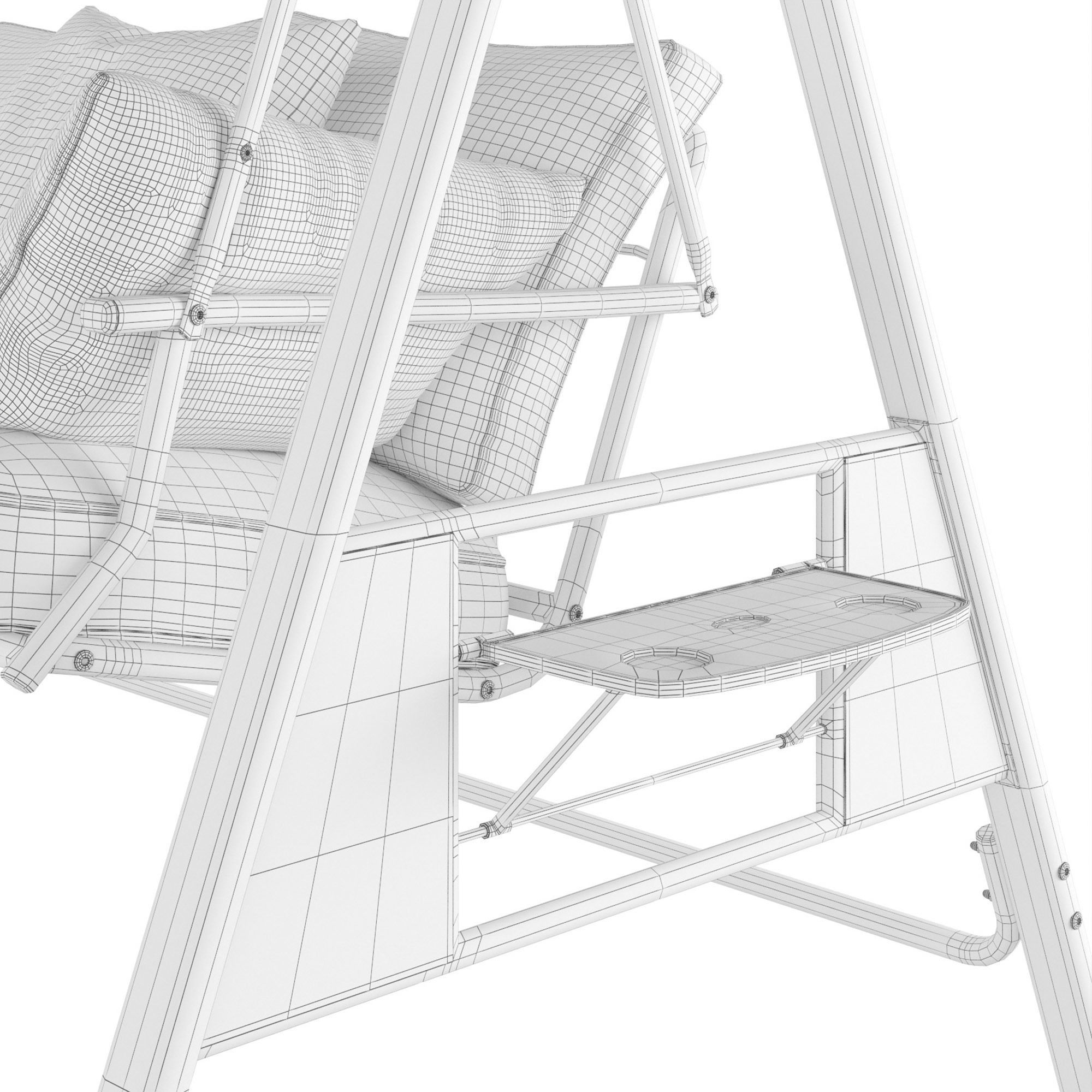 Outsunny 3 Seater Garden Swing Chair 3D model_4