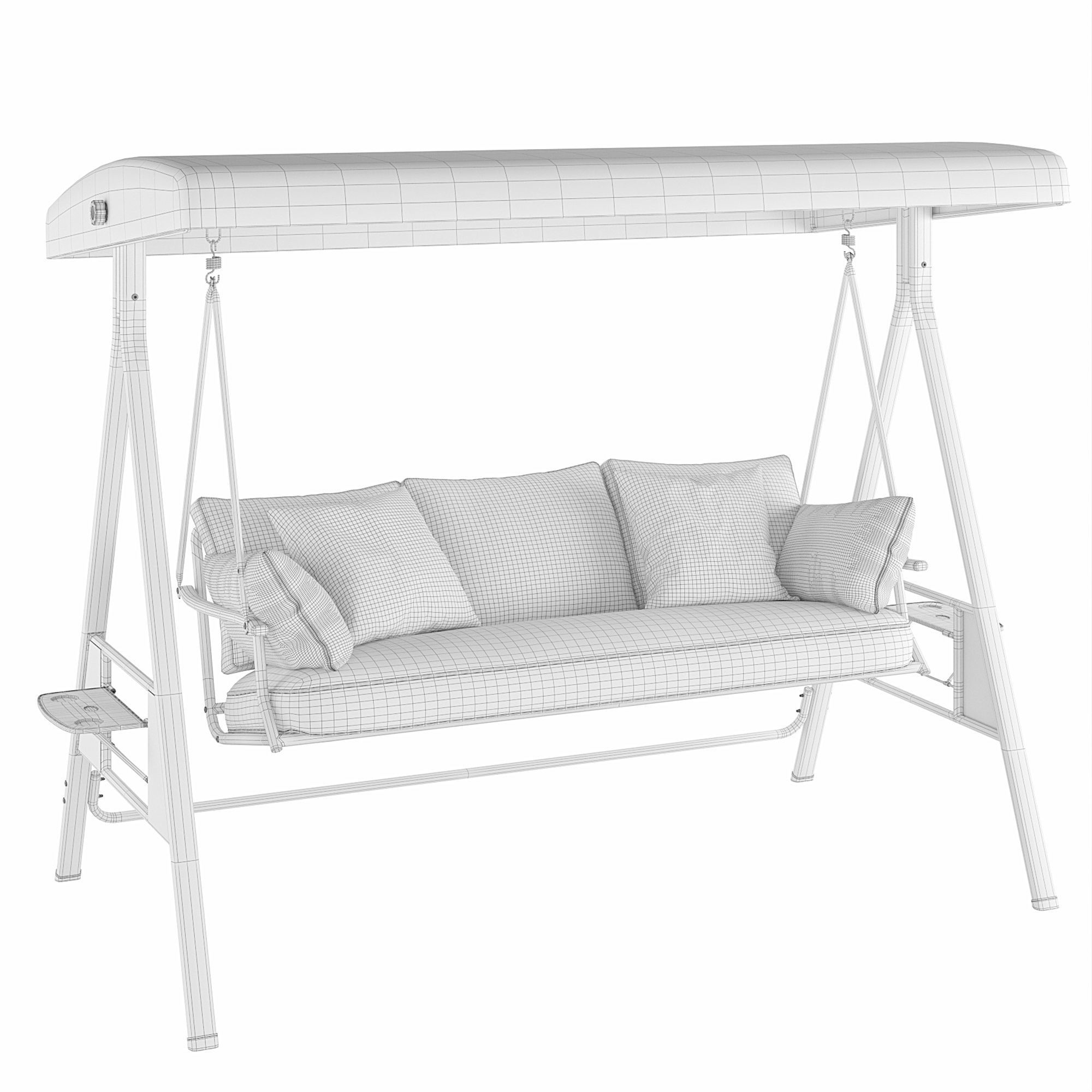 Outsunny 3 Seater Garden Swing Chair 3D model_1