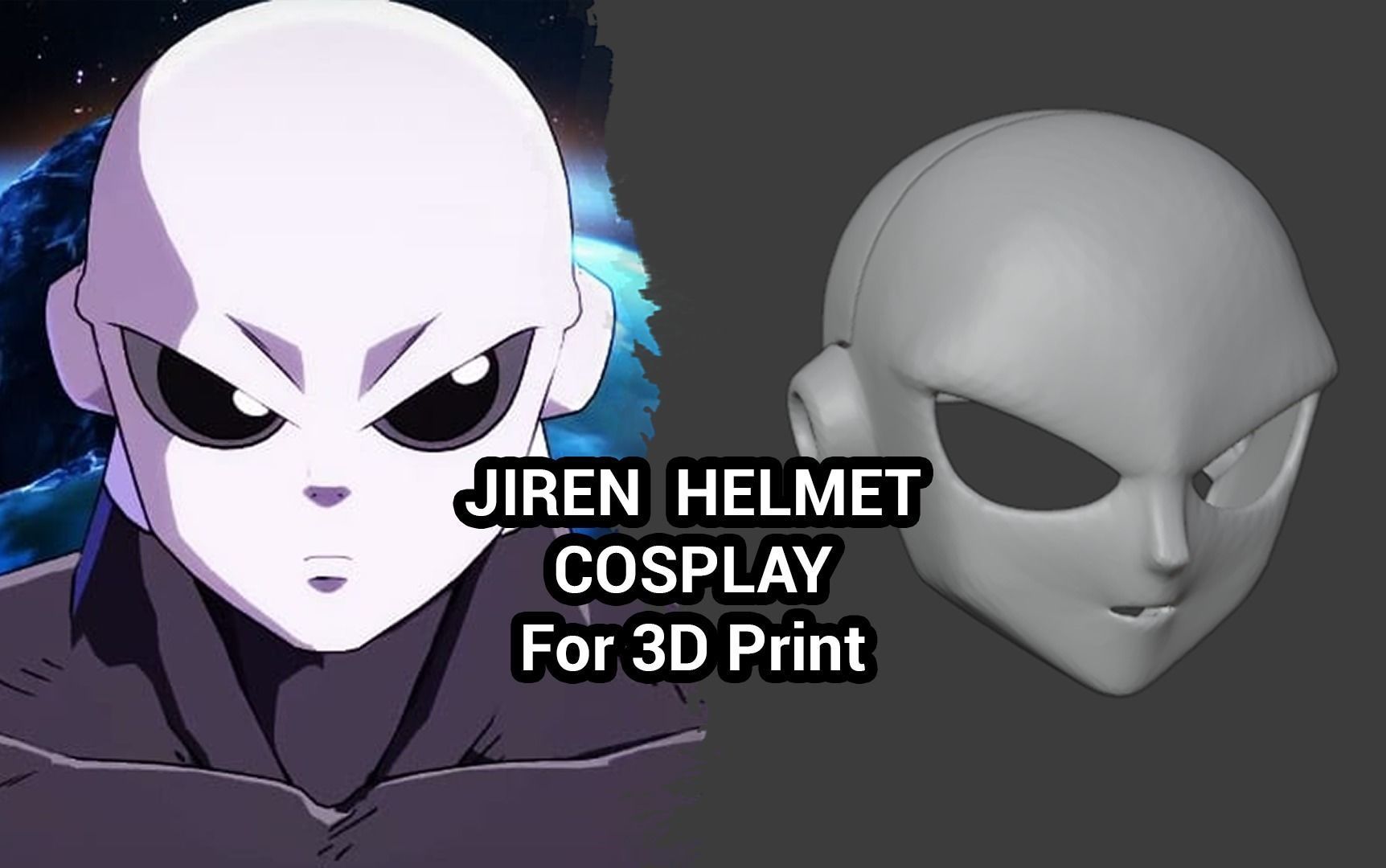 Jiren Helmet Cosplay 3D print model_0