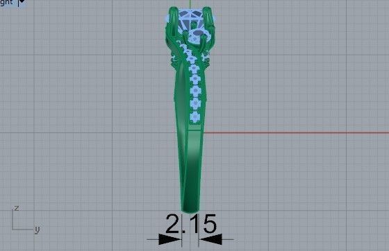 3-stone diamond ring 2349 3D print model 3D print model_7