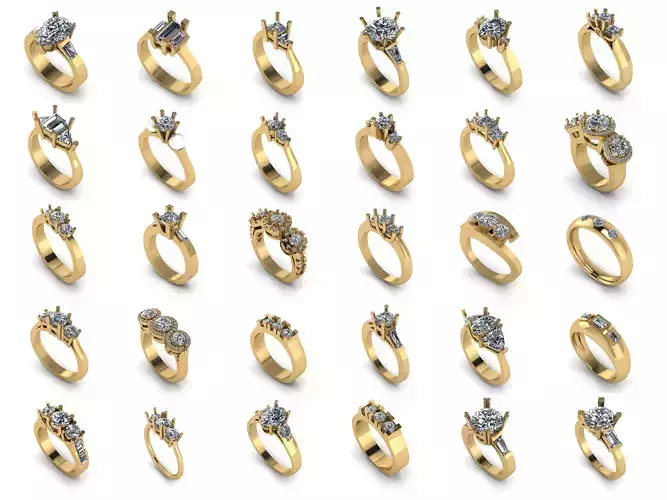 30 designed triple engagement rings collection