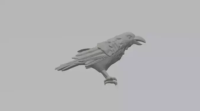 Crow 3D Model raven 3D print model