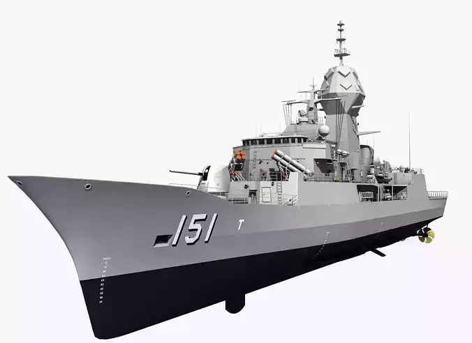ANZAC MEKO Class Frigate HMAS ARUNTA FFH 151 3D model