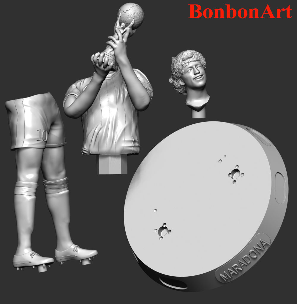 Diego Maradona 3D print model_3