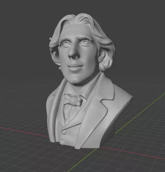 Oscar Wilde 3D print model_7