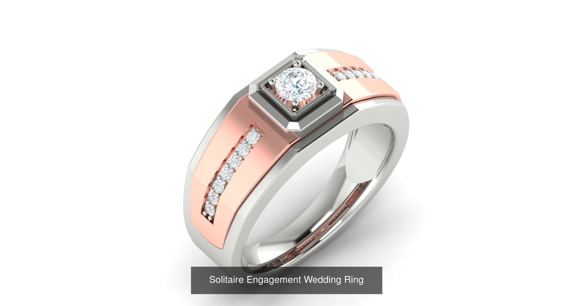 15 Wedding Engagement Dual tone Solitaire Rings Collection _3