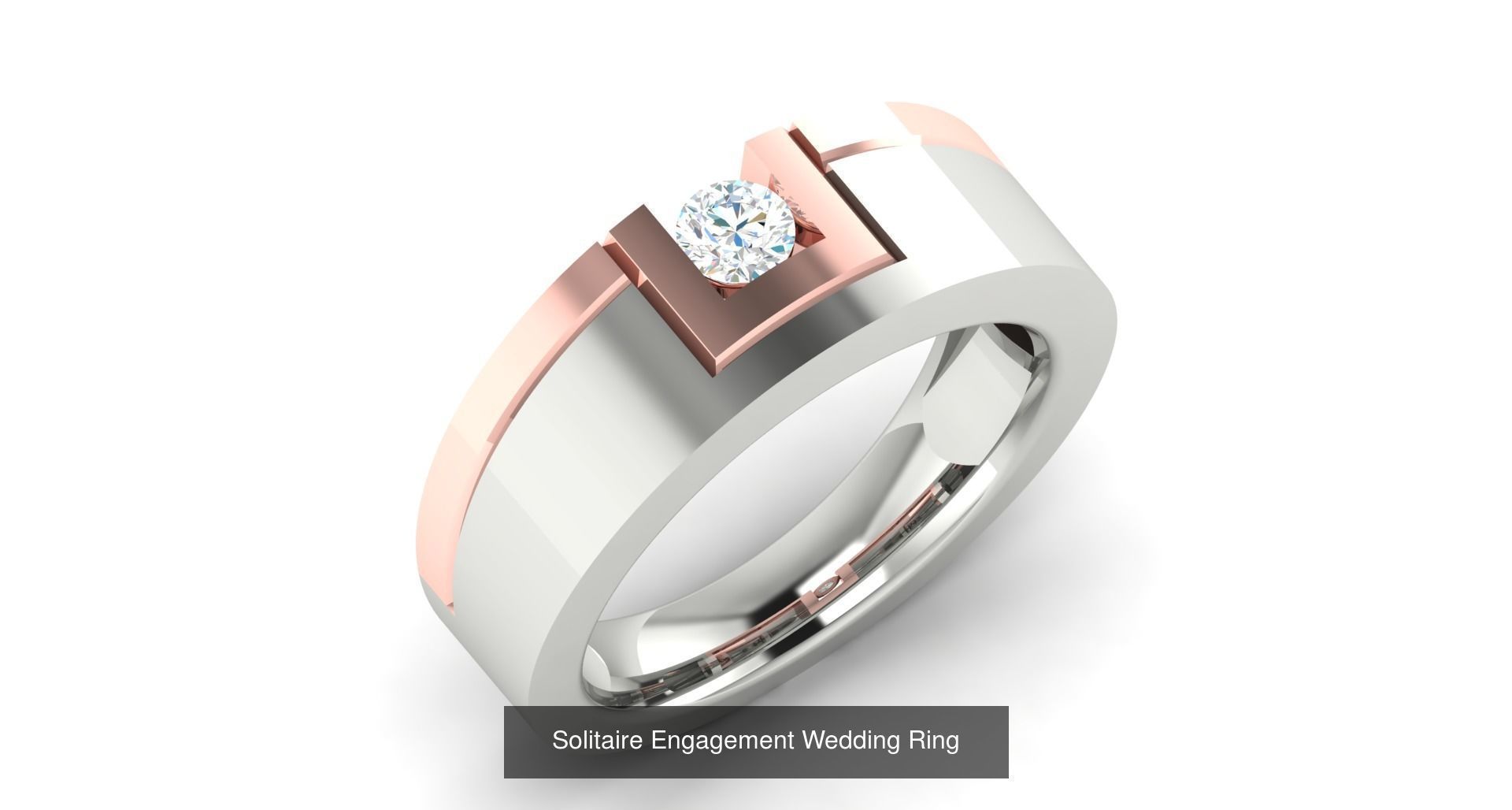 15 Wedding Engagement Dual tone Solitaire Rings Collection _6