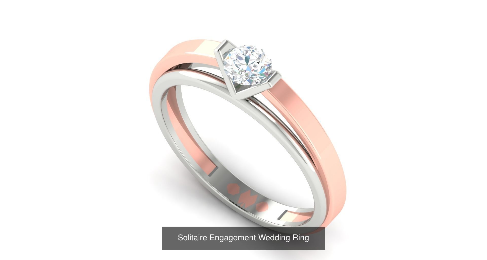 15 Wedding Engagement Dual tone Solitaire Rings Collection _9