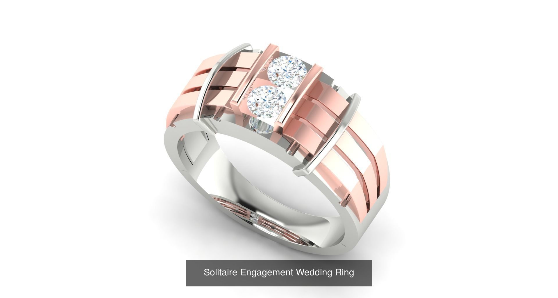 15 Wedding Engagement Dual tone Solitaire Rings Collection _5