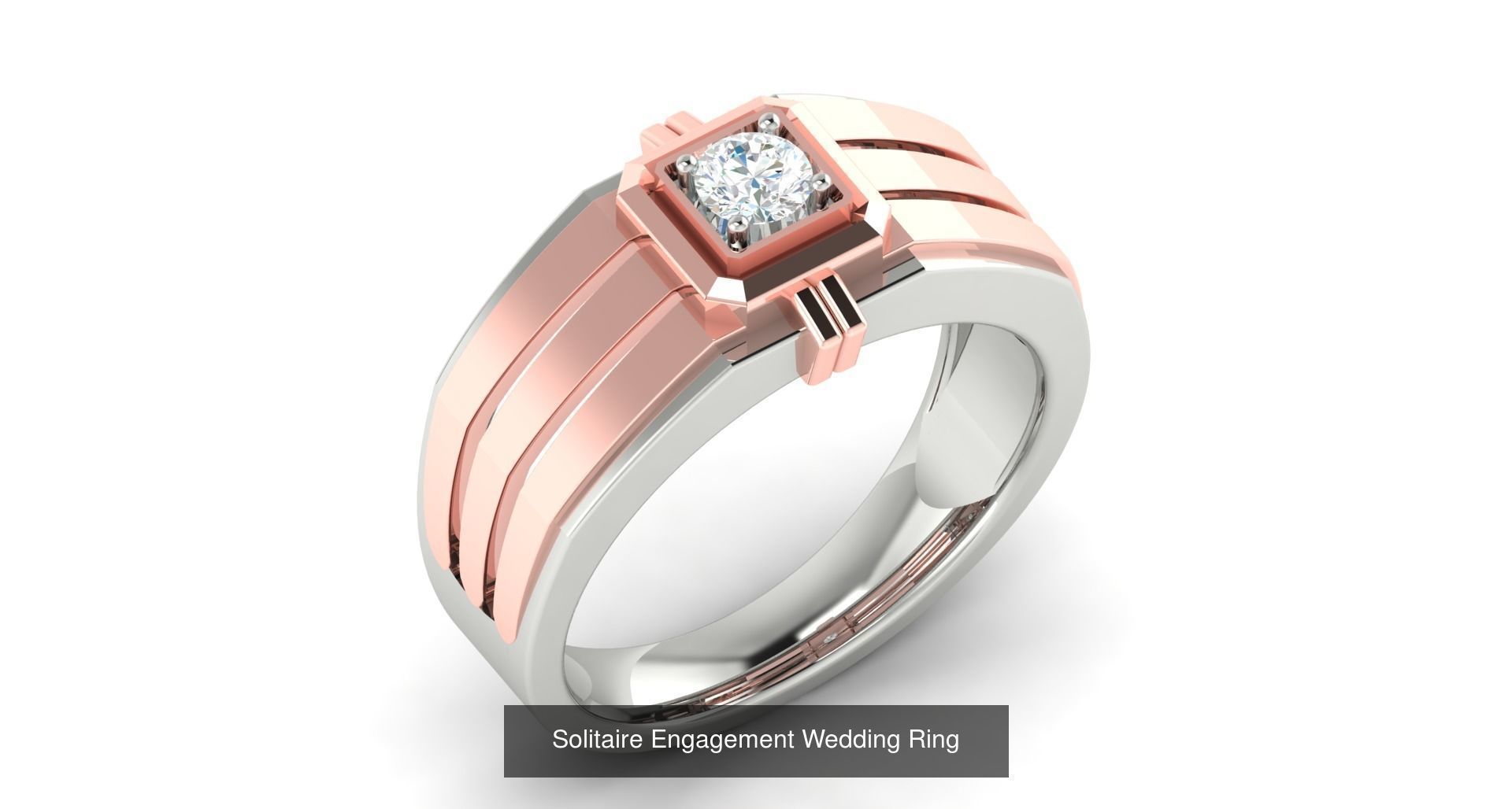 15 Wedding Engagement Dual tone Solitaire Rings Collection _4
