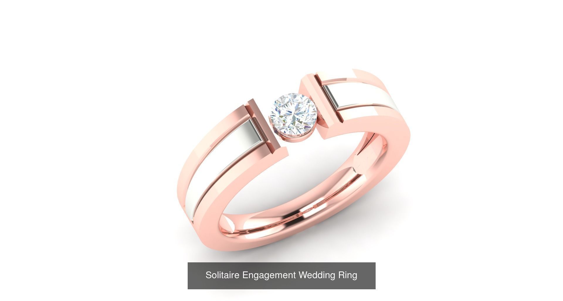 15 Wedding Engagement Dual tone Solitaire Rings Collection _7