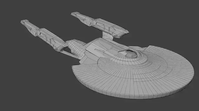 Star Trek Neo-Constitution-Class Starship Low-poly 3D model