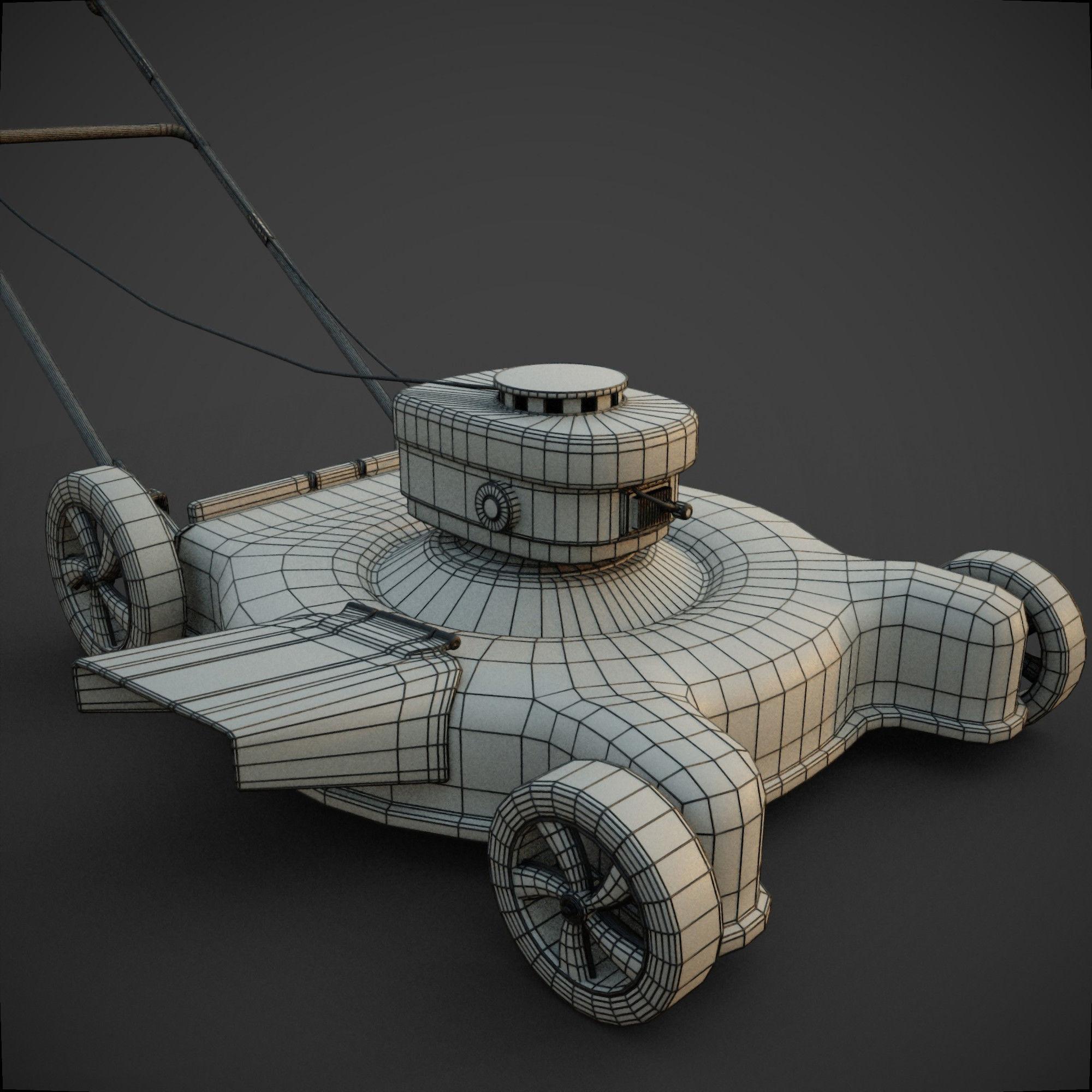 building with interior Low-poly 3D model_8