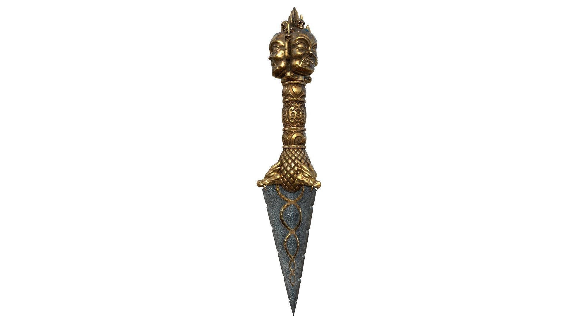 Ceremonial Dagger Low-poly 3D model_8