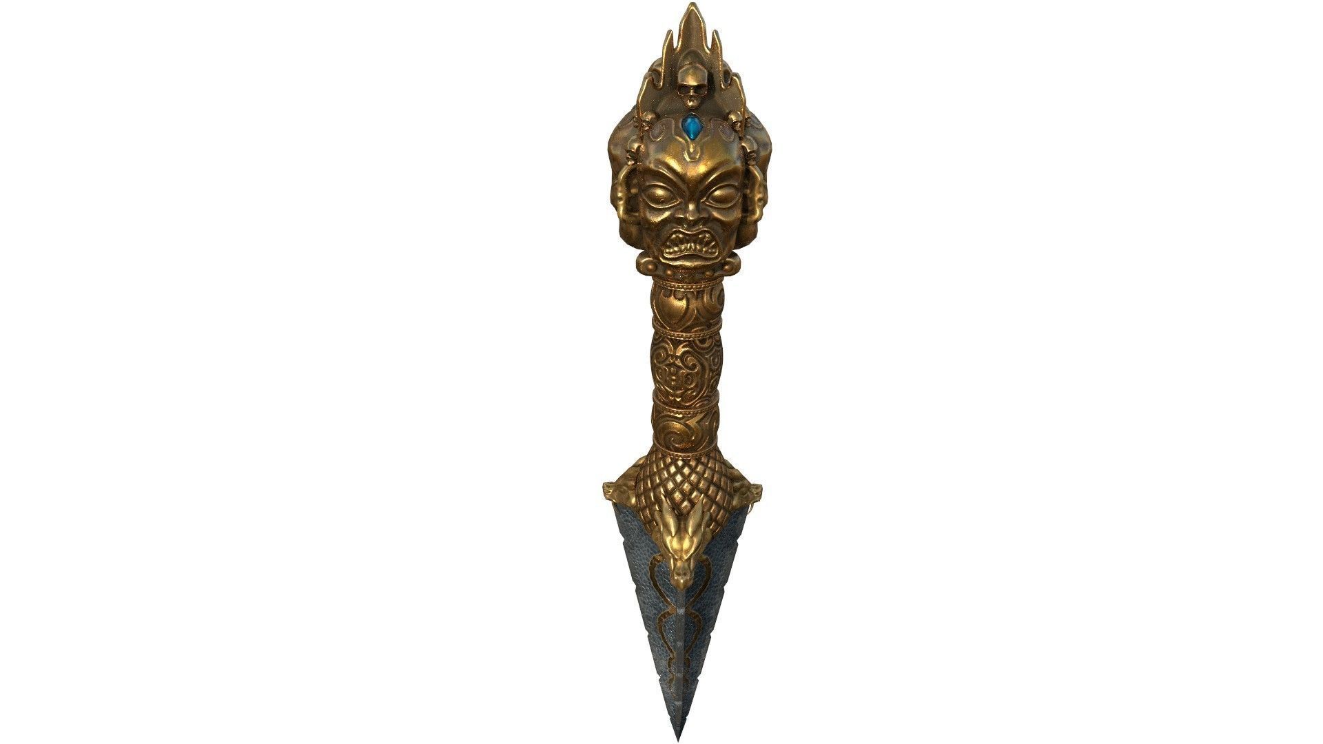 Ceremonial Dagger Low-poly 3D model_11