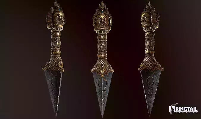 Ceremonial Dagger Low-poly 3D model