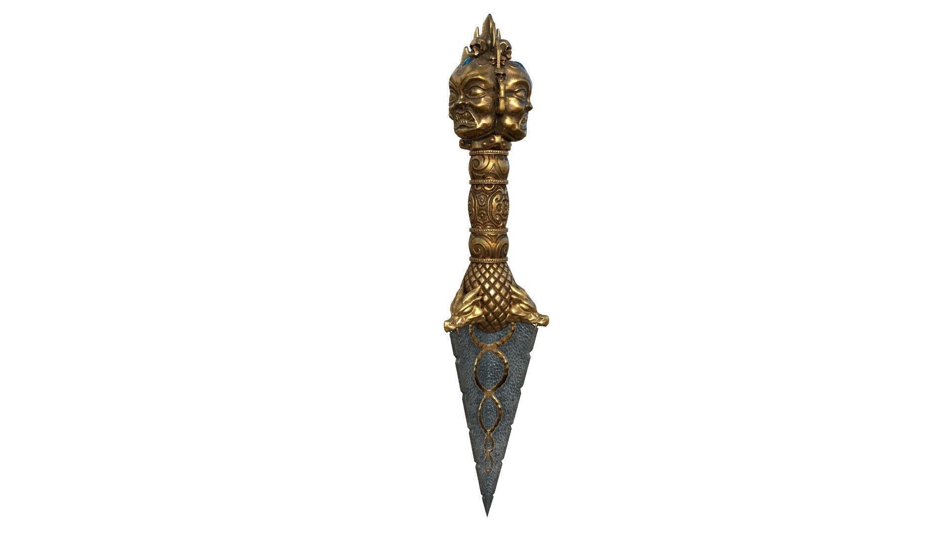 Ceremonial Dagger Low-poly 3D model_9