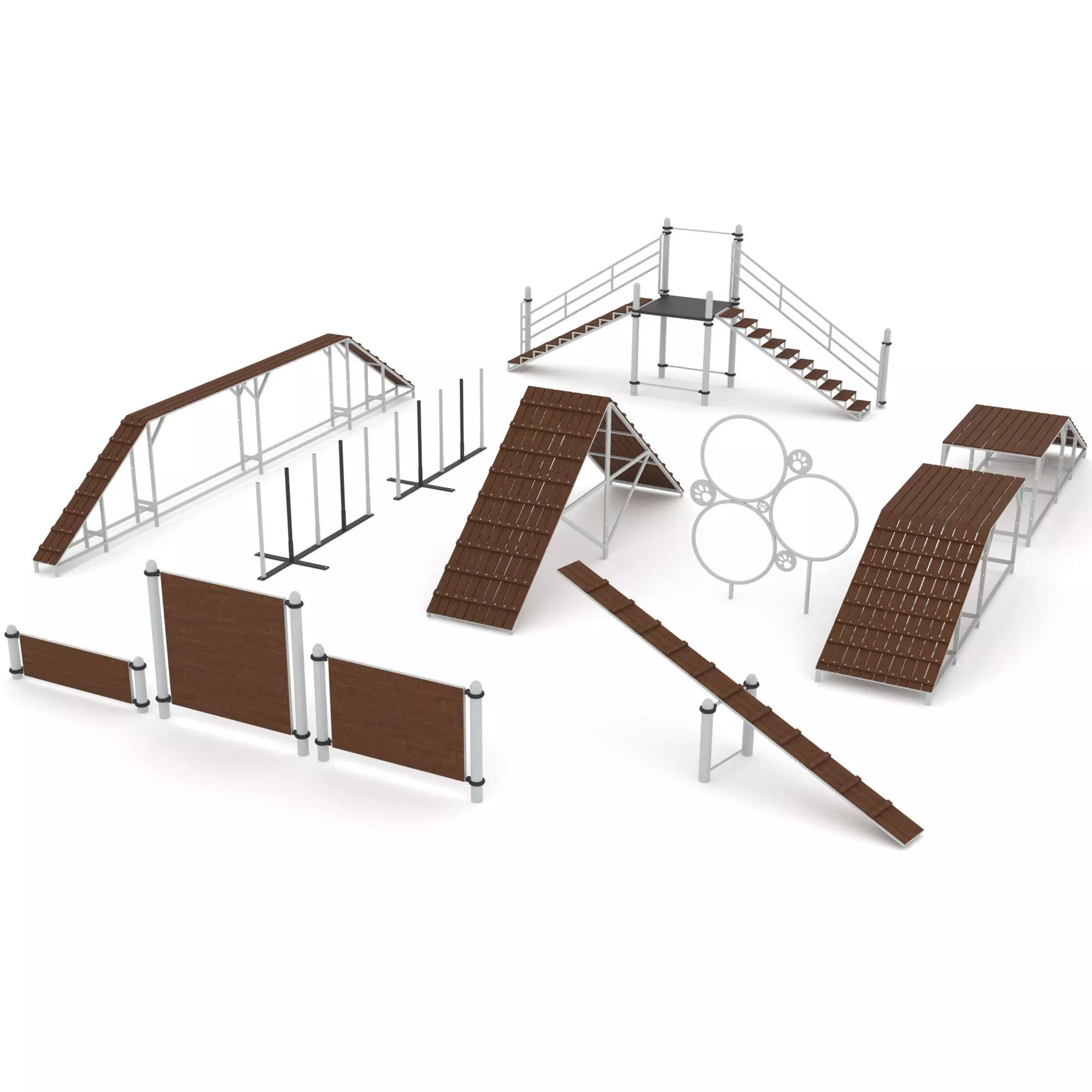 Equipment for dog training grounds 3D model_0