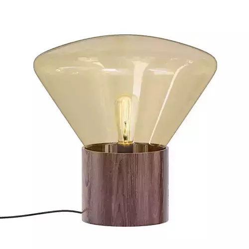 Muffins table lamp - wood and glass