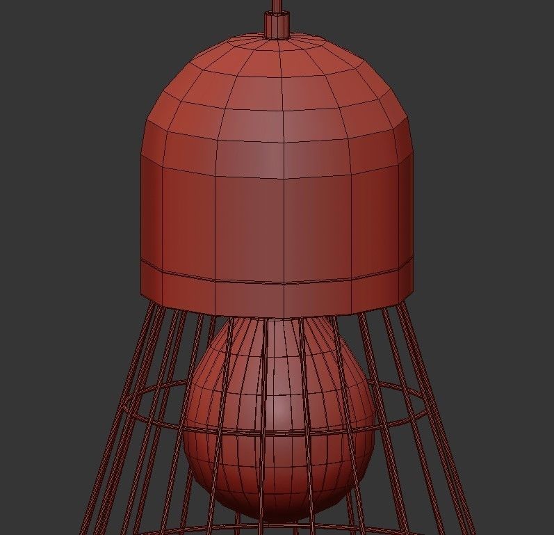 MINTON gold pendant light 3D model_2