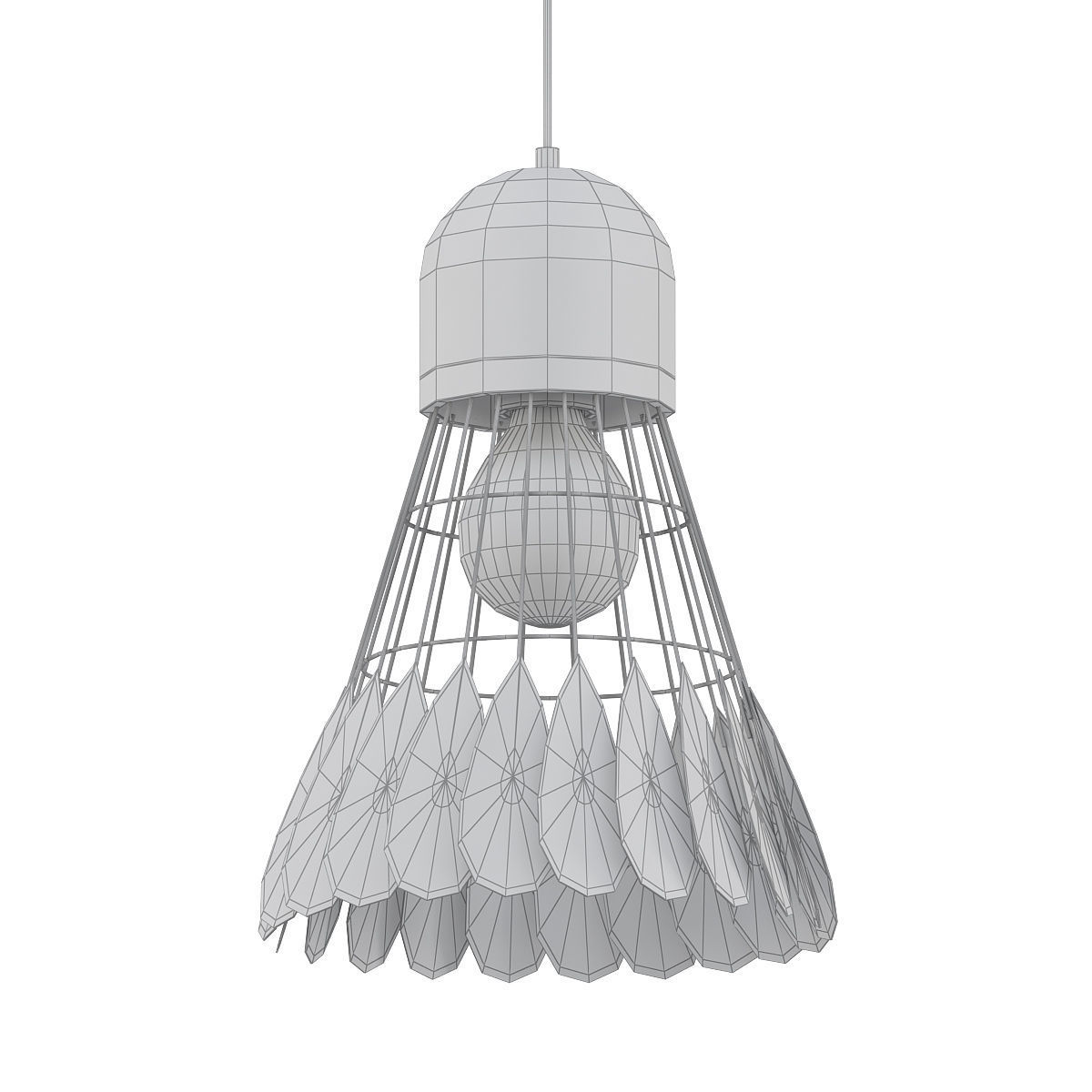 MINTON gold pendant light 3D model_4
