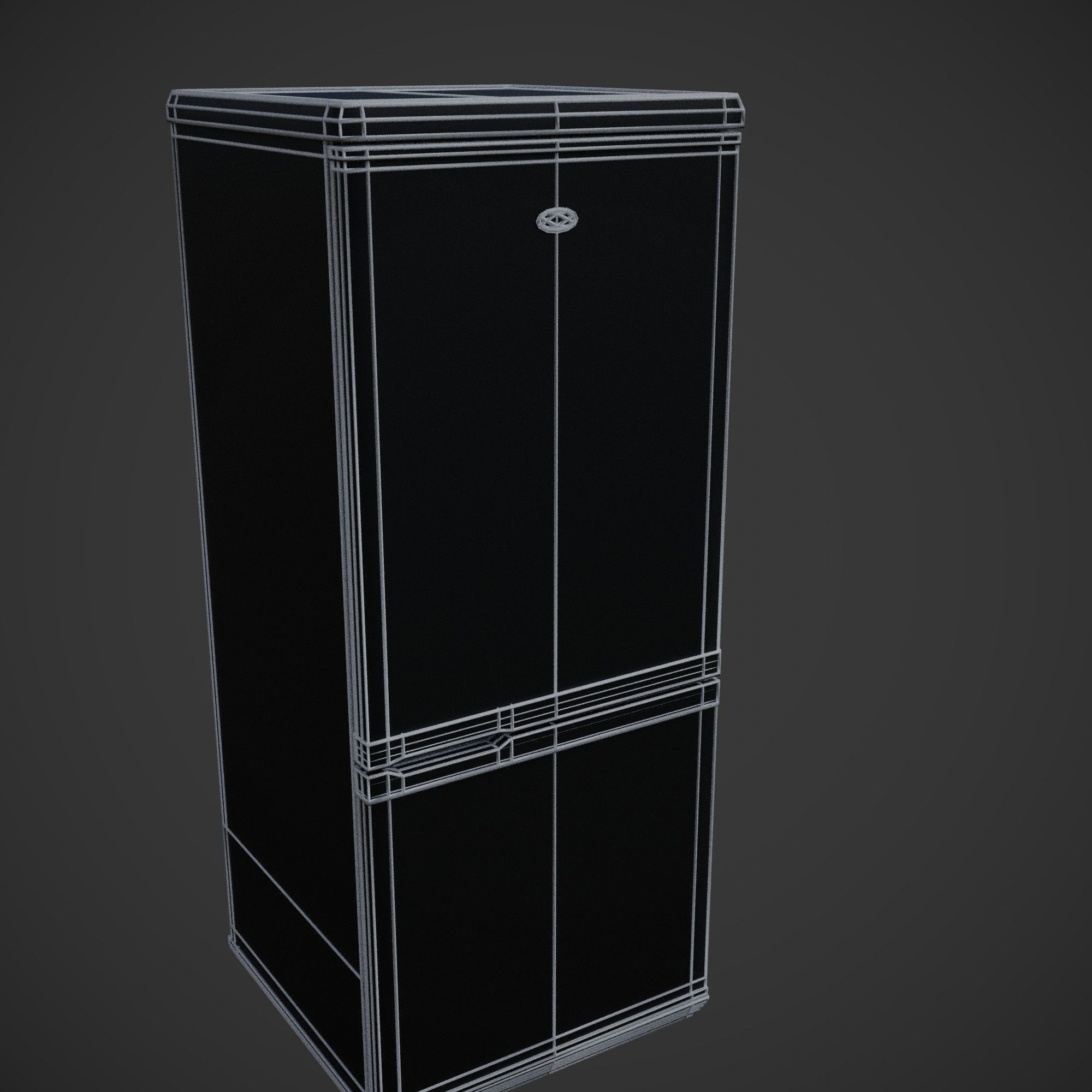 fridge refrigerator Low-poly 3D model_3