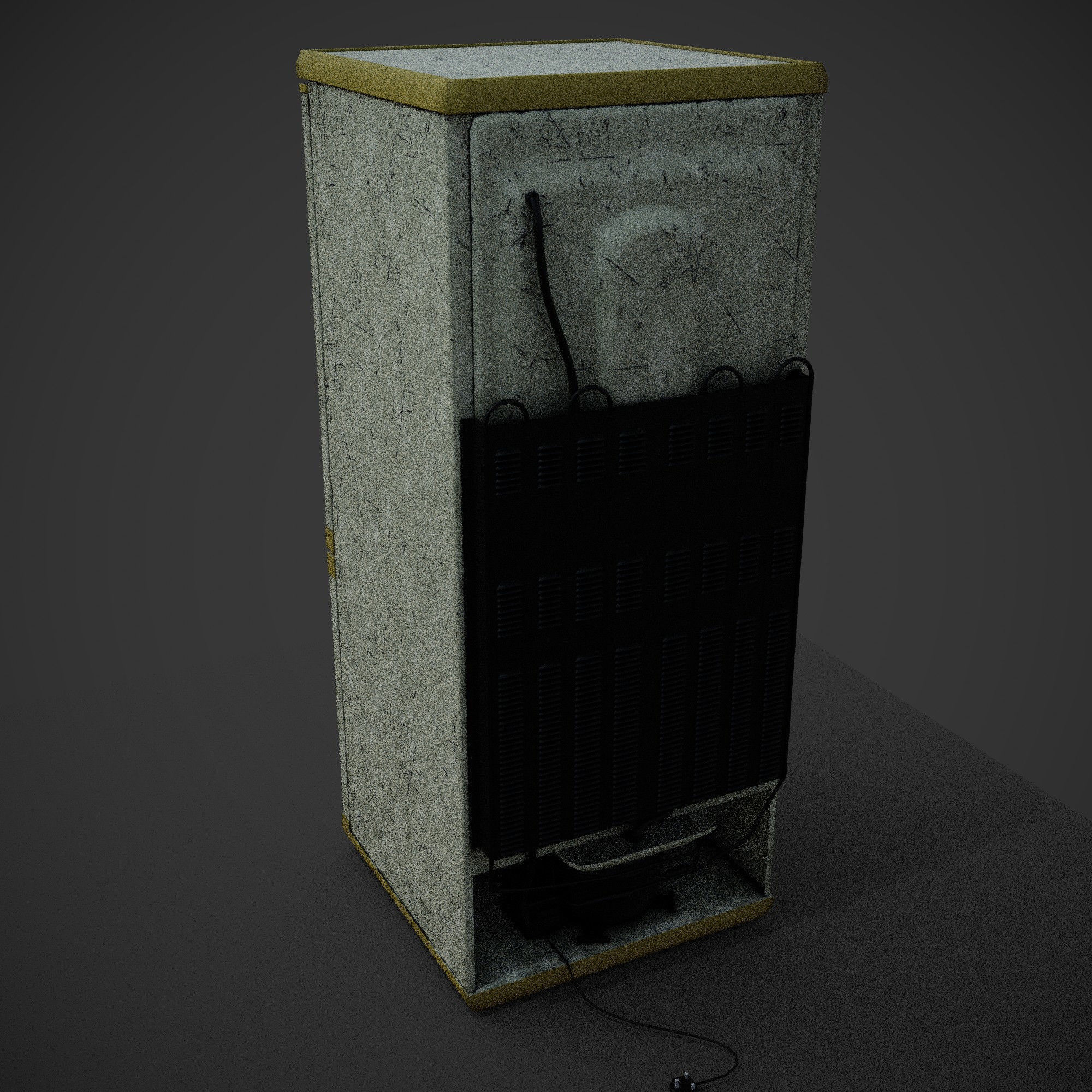 fridge refrigerator Low-poly 3D model_1