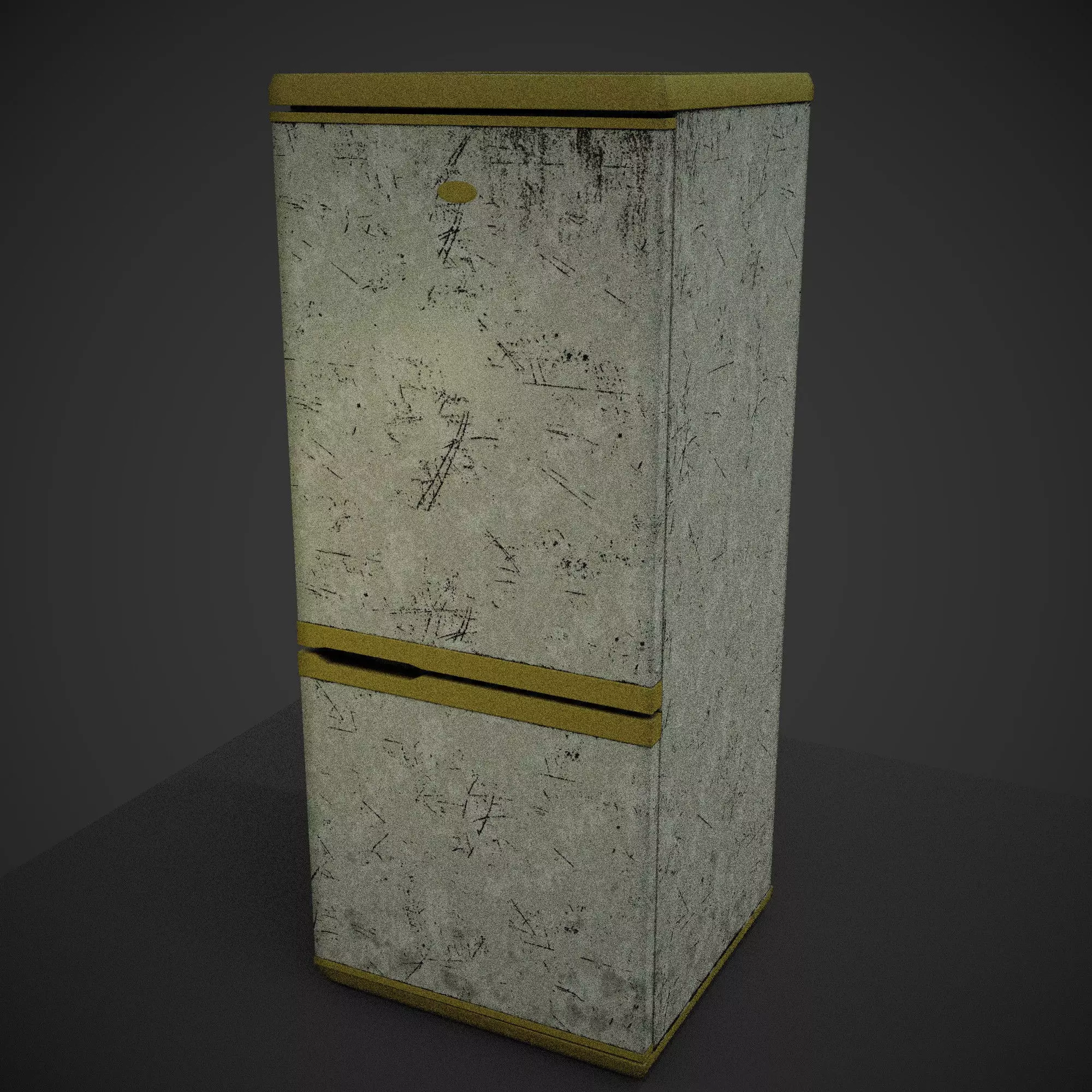 fridge refrigerator Low-poly 3D model_0