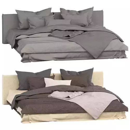 Modern Bed in A Box - Large Size 3dsmax vray