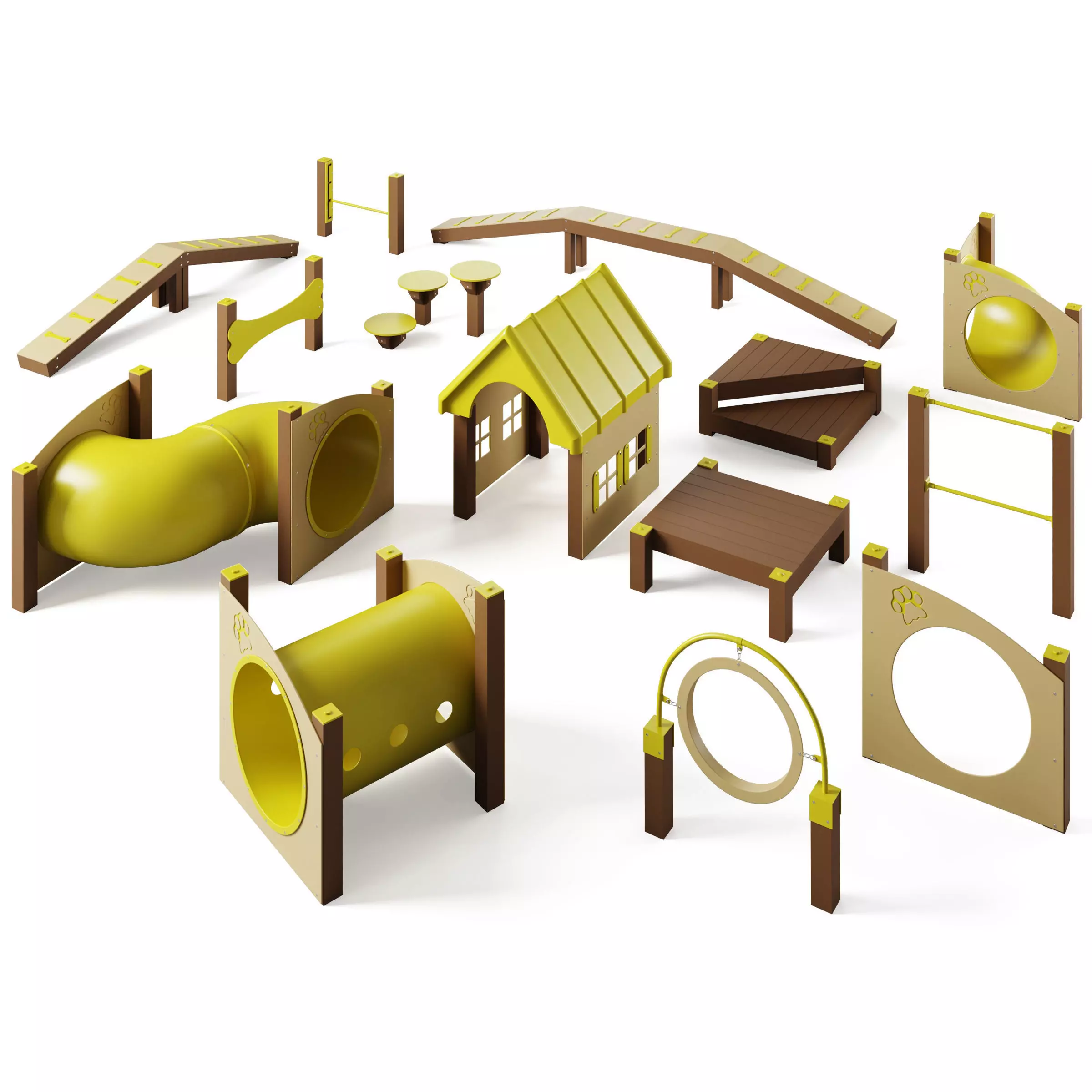 Dog park equipment and obstacles by Superior Amenities 3D model_0