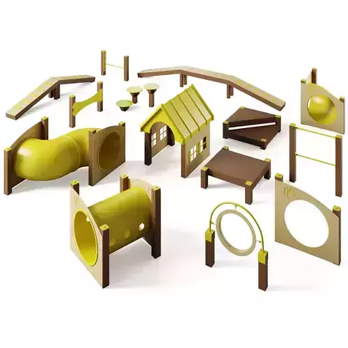 Dog park equipment and obstacles by Superior Amenities 3D model
